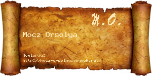 Mocz Orsolya névjegykártya